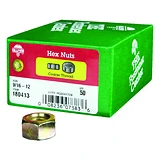 Hillman 9/16 in. Zinc Dichromate Steel USS Hex Nut 50 pk Hillman 9/16 in. Zinc Dichromate Steel USS Hex Nut 50 pk