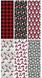 Christmas Wrapping Paper with Contemporary Designs, 35 Square Feet Roll