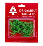Christmas Ornament Hangers, Green, 2-1/2-In., 50-Ct.