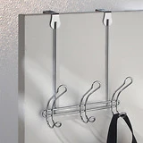 Amerock 9-5/16 in. L White Steel Medium Multiple Over the Door Hook 1 pk Amerock 9-5/16 in. L White Steel Medium Multiple Over the Door Hook 1 pk