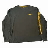 Long Sleeve Logo T Shirt Charcoal Gray Size Large
