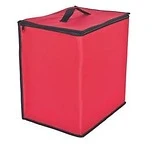 Red Ornament Storage Tub, Durable Plastic, Holds Forty-Eight Ornaments