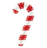Outdoor Decorative Candy Cane with Super Bright LED Lights, 16 Inches Tall