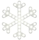 Outdoor Decor Snowflake with Super Bright LED Lights, 12 Inch Diameter