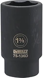 Society of Automotive Engineers Deep Impact Socket, 6-Point, Three Quarter Inch Drive, One and Three Eighths Inch Size