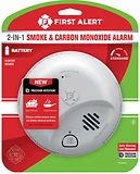 Battery Operated Smoke and Carbon Monoxide Alarm with Loud Alarm and Test Button