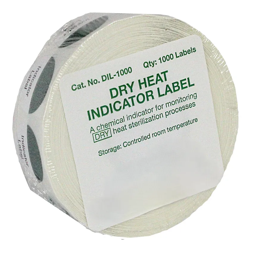 Dry Heat Indicator Label 3/4" Circle (1000/rl) - C1021