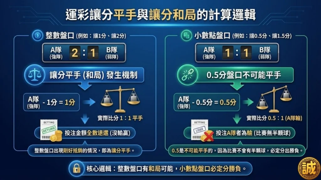 讓分和局 運彩讓分平手 讓分和局是什麼 讓分平手怎麼看 讓分和局玩法