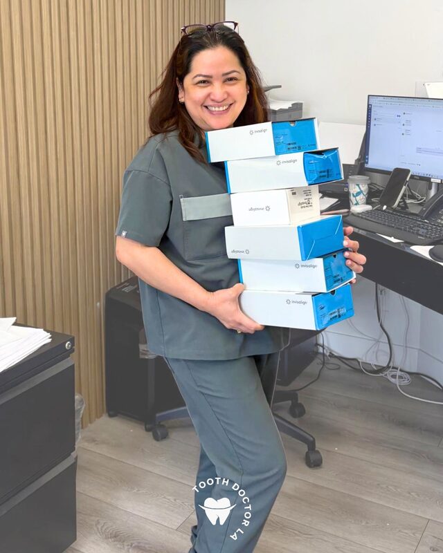 Custom-made Invisalign aligner deliveries