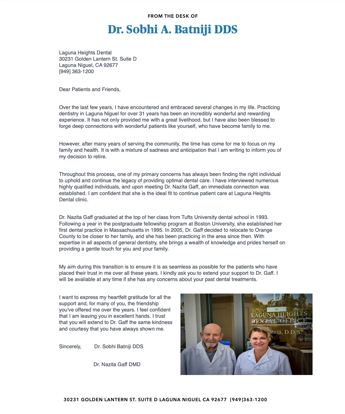 A Message From Dr. Sobhi Batniji