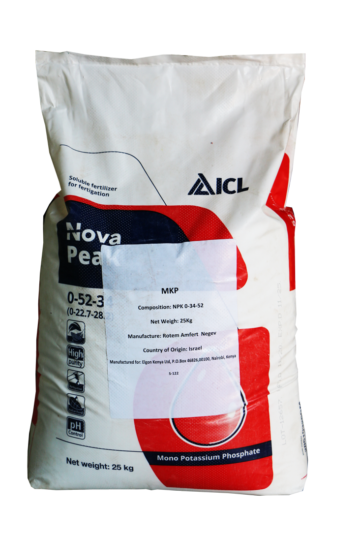 Nova Peak 0-52-34 - Monopotassium Phosphate fertilizer for foliar spraying. 