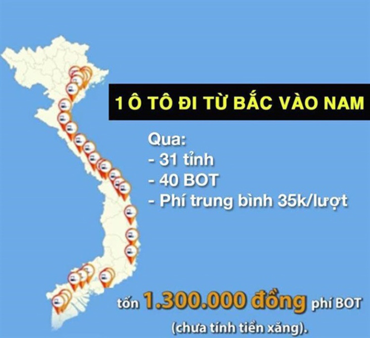 Danh sách các trạm thu phí Bắc Nam trên Quốc Lộ 1A - 4