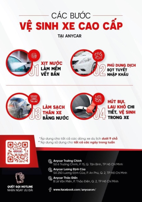 Các bước rửa xe