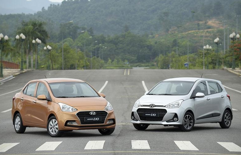 Đầu xe Hyundai i10 bản Sedan và bản Hatchback có khác biệt