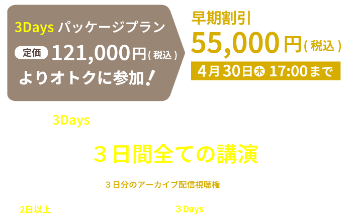 3Days パッケージプラン