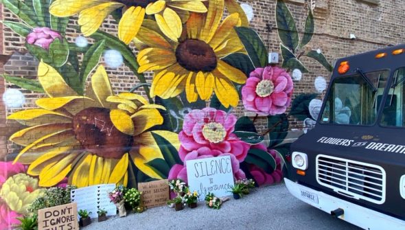 Floral mural chicago