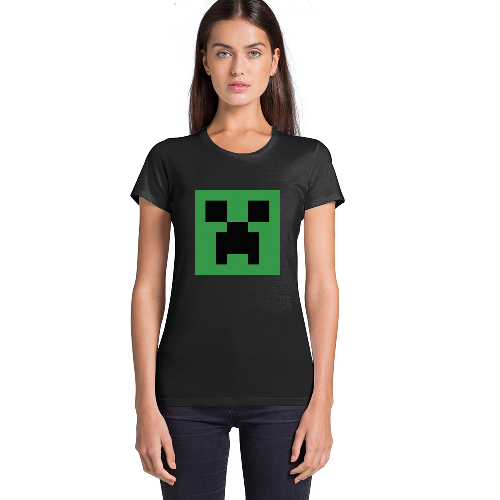 Женская футболка Minecraft Creeper Face