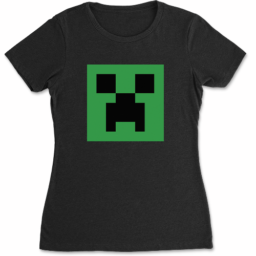 Женская футболка Minecraft Creeper Face