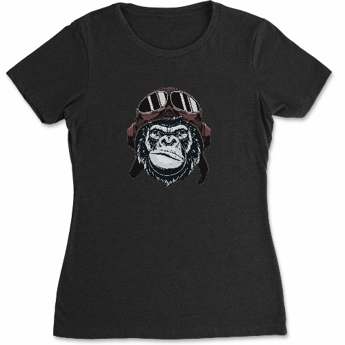 Женская футболка Gorilla head pilot