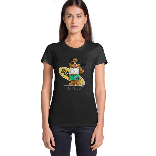 Женская футболка Ведмедик - Серфінгіст
