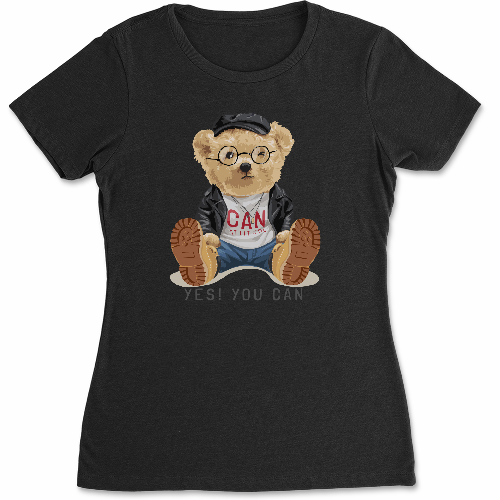 Женская футболка Ведмедик - Ти все зможеш!