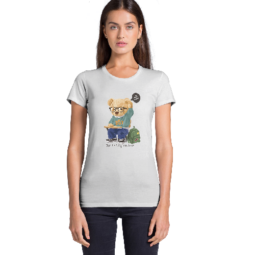 Женская футболка Ведмедик - Учень
