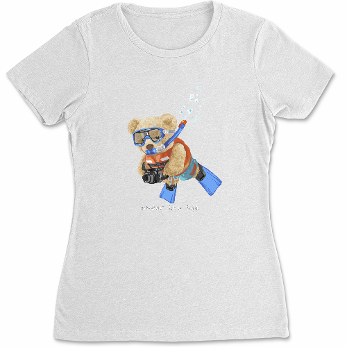 Женская футболка Ведмедик - Дайвер