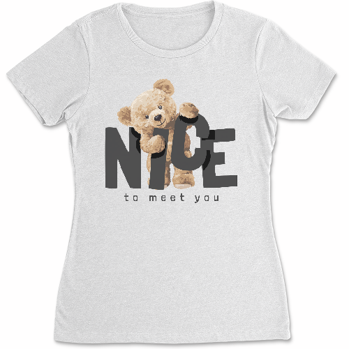 Женская футболка Ведмедик - Радий зустрічі