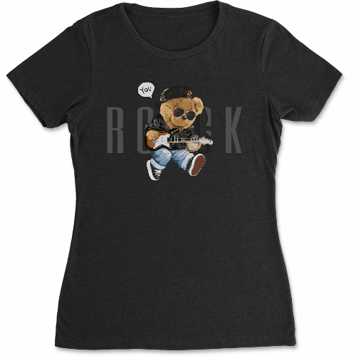 Женская футболка Ведмедик - Рокер