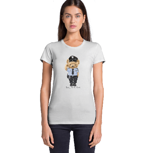 Женская футболка Ведмедик - Поліцейський