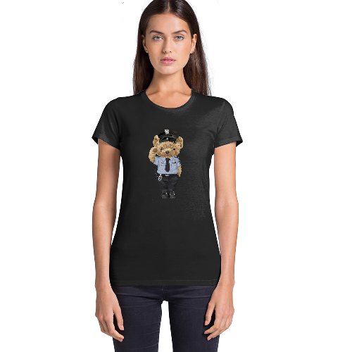 Женская футболка Ведмедик - Поліцейський
