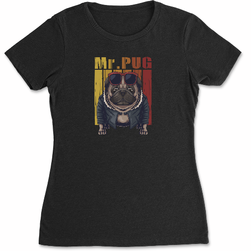Женская футболка Mr Pug