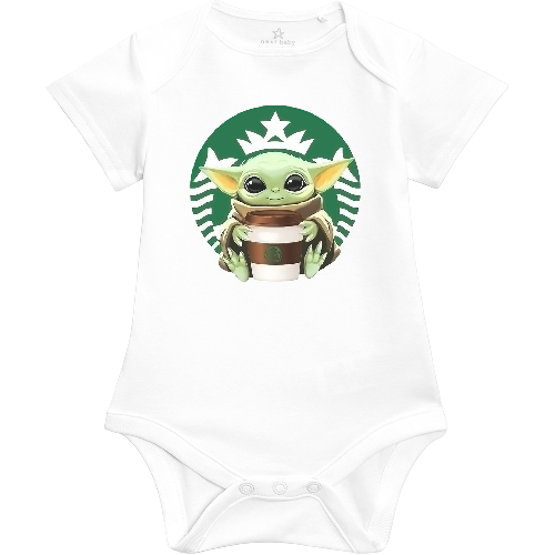 Детские Бодики baby yoda starbucks