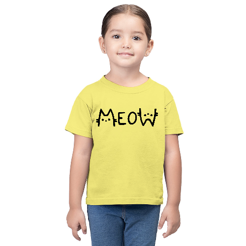 Дитяча футболка для дівчаток Мяу