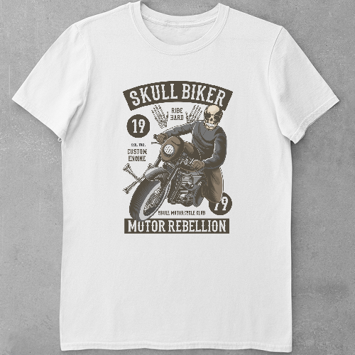 Дитяча футболка для дівчаток Skull Biker