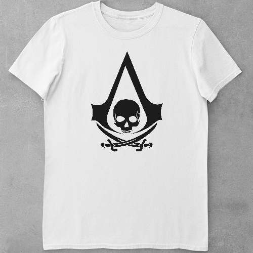 Дитяча футболка для дівчаток Assassin's Creed Pirate black