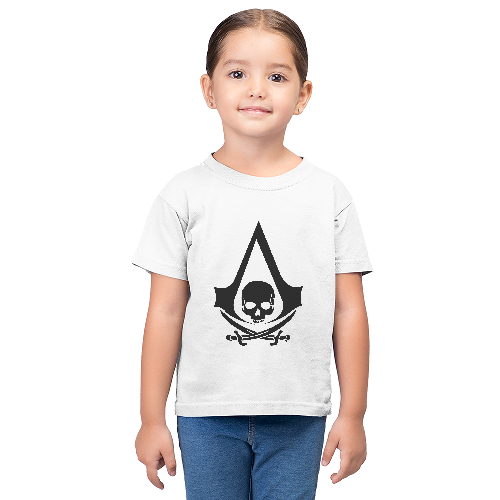 Дитяча футболка для дівчаток Assassin's Creed Pirate black