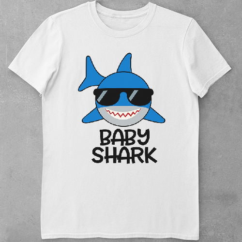 Дитяча футболка для дівчаток Baby Shark Boy Акула в очках