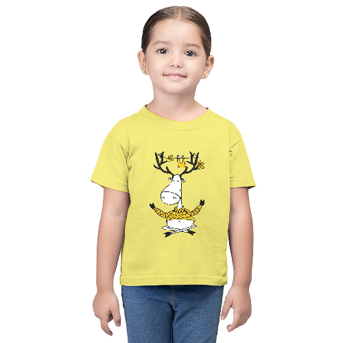 Дитяча футболка для дівчаток Hipster Yellow Deer