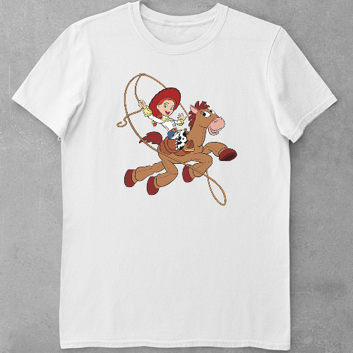 Дитяча футболка для дівчаток История игрушек Джесси и конь Булзай