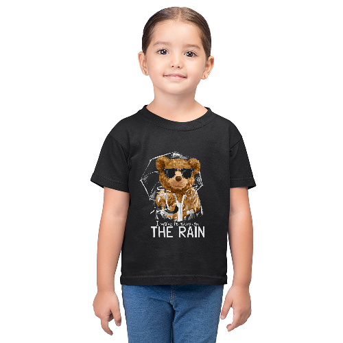 Дитяча футболка для дівчаток Ведмедик - Під дощем