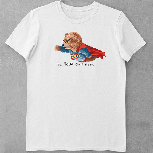 Дитяча футболка для дівчаток Ведмедик - Супергерой