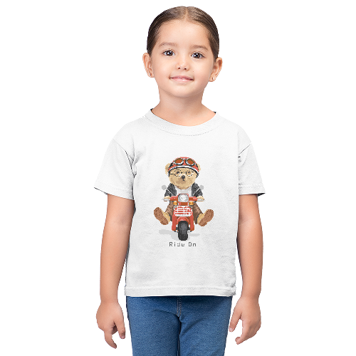 Дитяча футболка для дівчаток Ведмедик - У поїздці