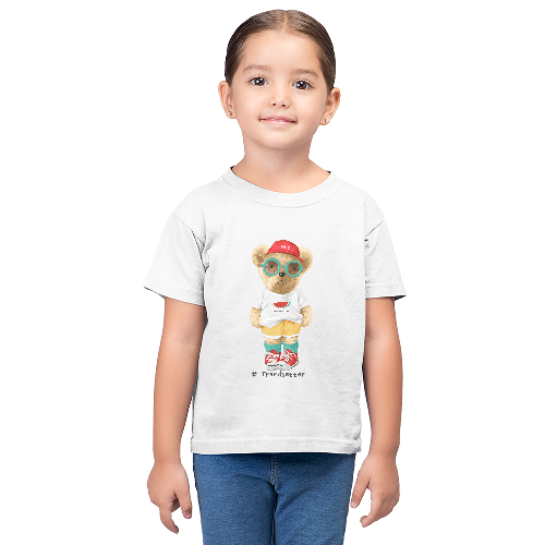 Дитяча футболка для дівчаток Ведмедик - Модник