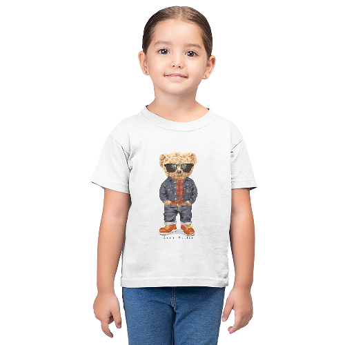 Дитяча футболка для дівчаток Ведмедик - Denim master
