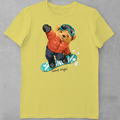 Дитяча футболка для дівчаток Ведмедик -  Сноубордист