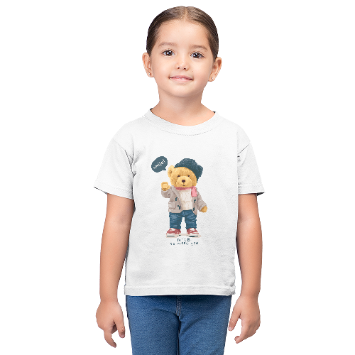 Дитяча футболка для дівчаток Ведмедик - Знайомство