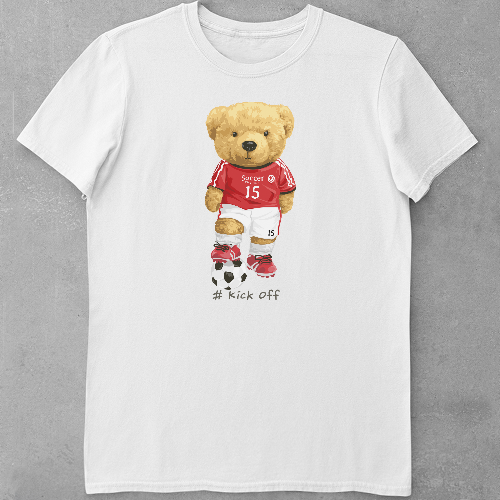 Дитяча футболка для дівчаток Ведмедик - Футболіст
