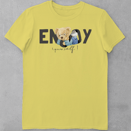 Дитяча футболка для дівчаток Ведмедик - Насолоджуйся