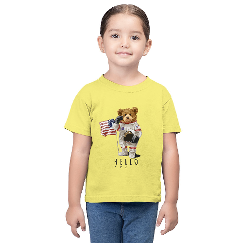 Дитяча футболка для дівчаток Ведмедик - Космонавт